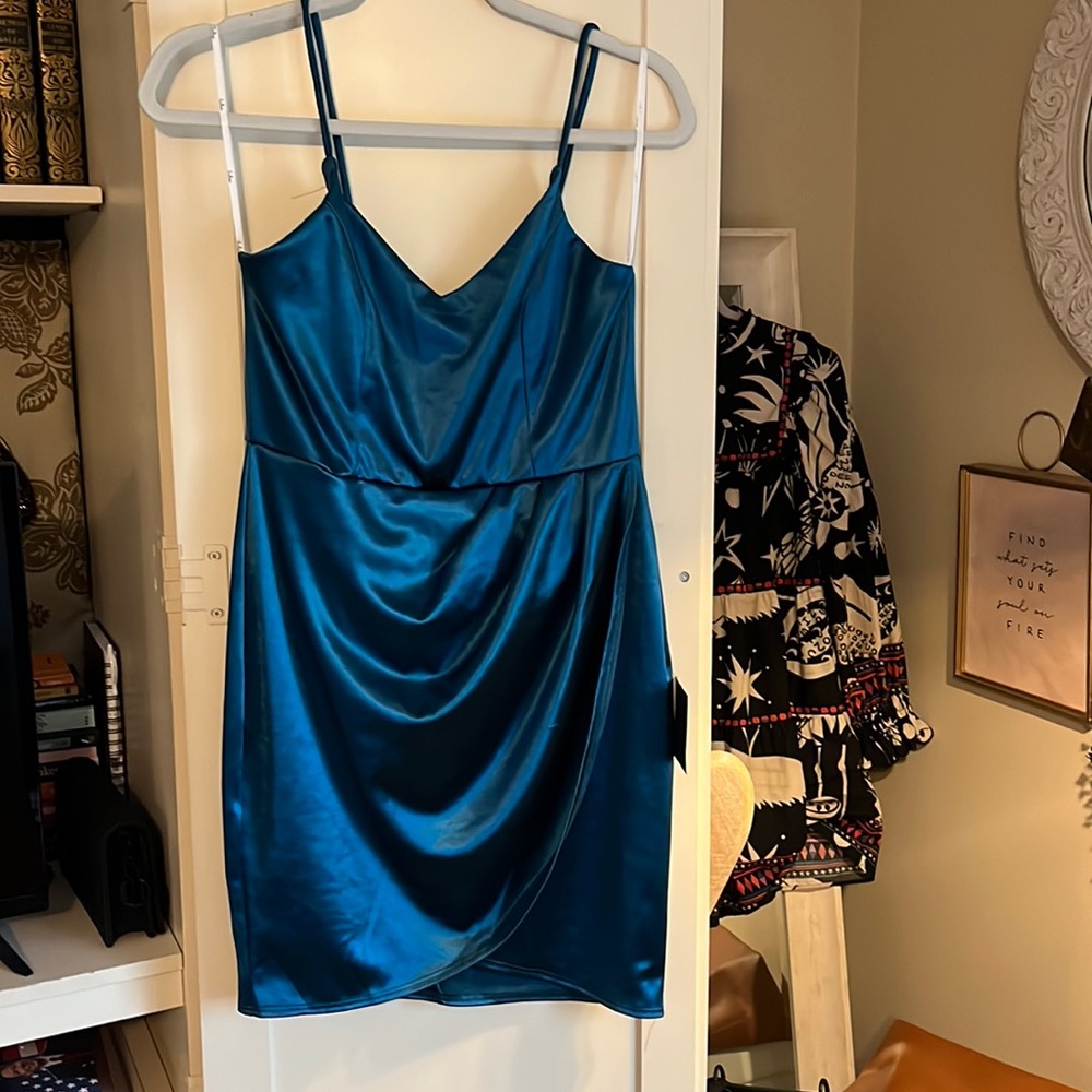 Women’s Satin Tulip Hem Dress